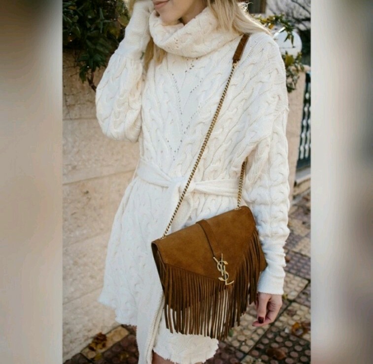 cables and castles sweater dress