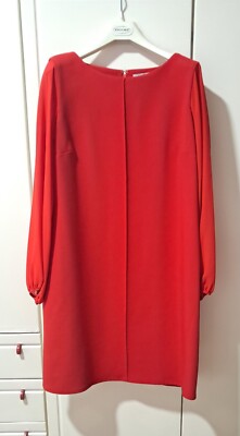 ABITO firmato FRACOMINA tg L vestito rosso a sacchetto/trapezio