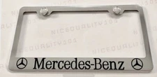 Mercedes Benz Stainless Steel Chrome Finished License Plate Frame Holder