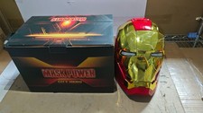 Autoking Iron Man Gold MK5 Helmet Electronic Voice Activated Open Close Mask New