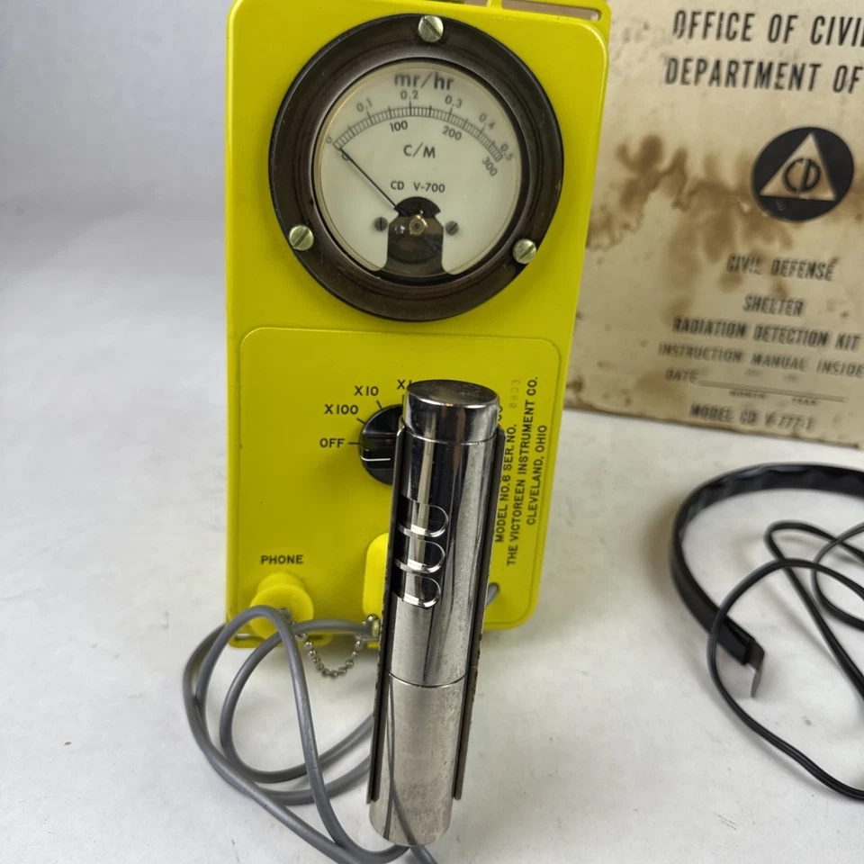 Lote De Contador Geiger Defensa Civil CDV-715 CDV-700 Dosímetro De Colección Años 60 Kit *Ver Foto 2 de 4