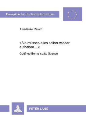 'Sie müssen alles selber wieder aufheben ...' Friederike Ramm