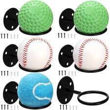 6 PCS Baseball Display Wall Holder, Wall Mount Baseball Memorabilia Stand, St...