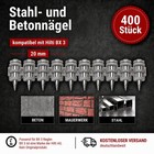 Steel And Concrete Nails 20 mm 400-Piece For Hilti BX 3 Masonry