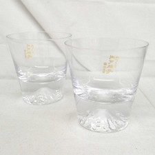 Tajima Glass Mt. Fuji Rocks Glass Pair Unused with Box