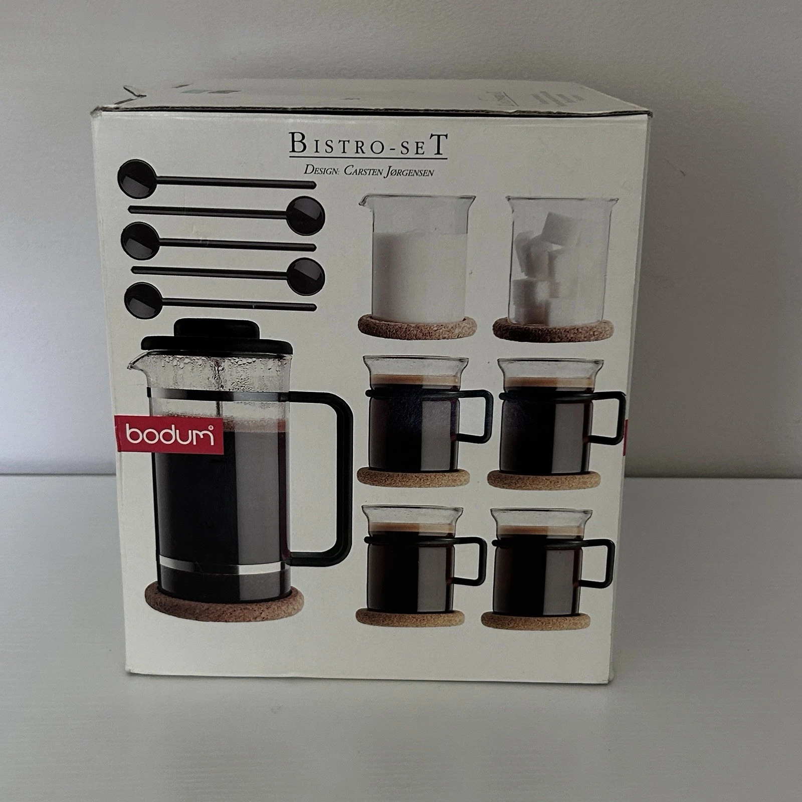 Bodum Carsten Jorgensen Bistro 12 Pc French Press White Coffee Maker Set K1590