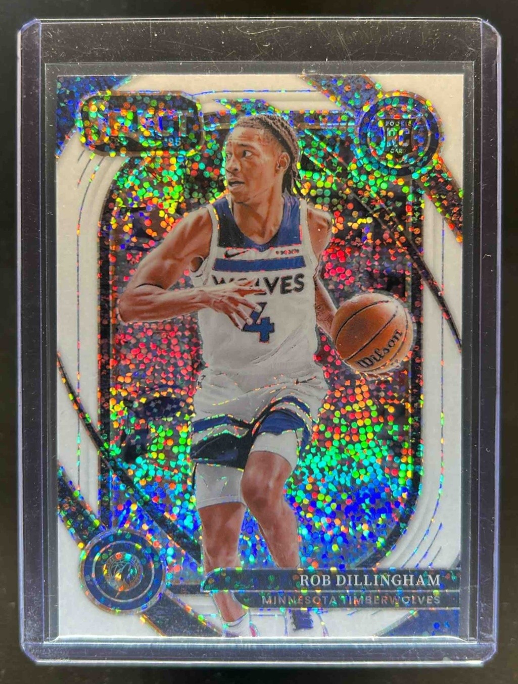 2024-25 Select Rob Dillingham Courtside White Sparkle Prizm SP RC #288