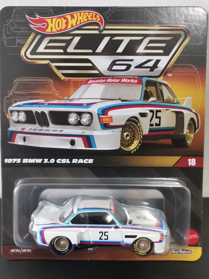 HOT WHEELS ELITE 64 BMW 3.0 CSL RACE 1975 - Immagine 2 di 4