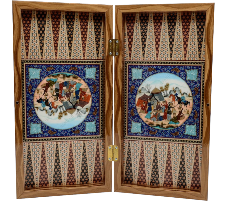 Ensemble de backgammon de 48,3 cm pour adultes - Khatam
