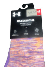 Under Armour Youth Socks No Show Size - 13.5-4.5 6 Pairs Multicolor With Stripes