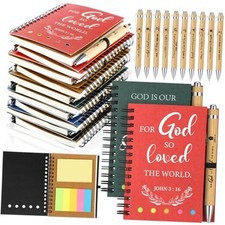 60 Pcs/ 30 Set Christian Father's Day Gifts Bulk Bible Notebooks Multicolor