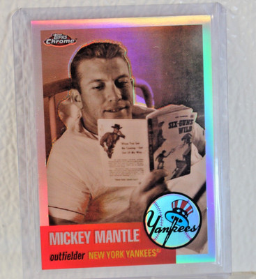 2007 Topps Chrome Mickey Mantle Story Refractor MMS22 Yankees HOF NM #012/500