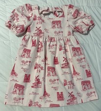 Janie and Jack Paris Themed Toile Ponte Dress Girls Size 5