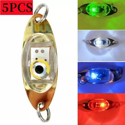 5PCS Mini blinkende Angellicht LED Deep Drop Unterwasser Squid Lure Flash Lampe