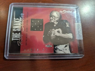 Fleer 2094 Inscribed Names of the game Ken Stabler ''The Snake'' Game worn