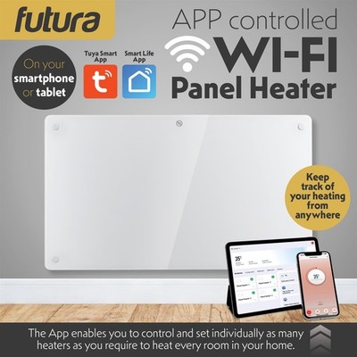 1500W Glas Flächenheizung Elektro WiFi Smart App Timer Thermostat Low Energy