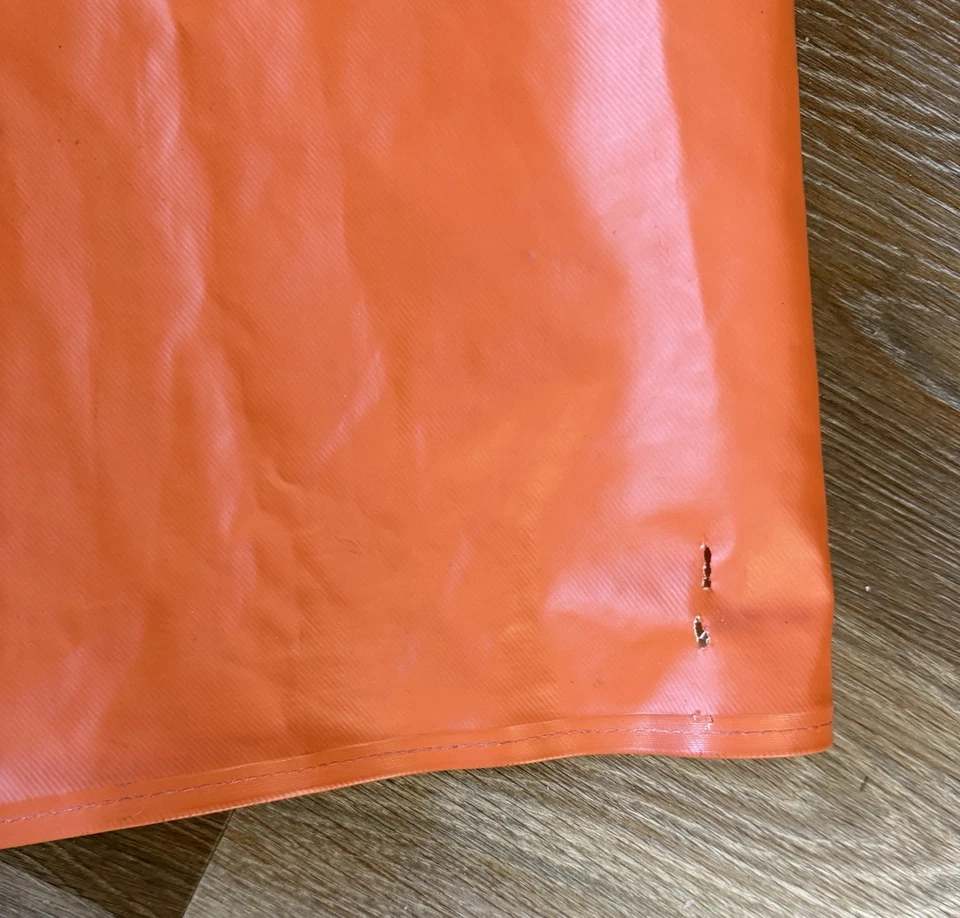 Grundens Herkules Commercial Fishing Bib Pants Orange 40” Rain Gear - Image 2 of 4