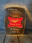 Vintage Miller High Life Beer Lighted Sign The Champagne Of Bottle Beer *READ*￼
