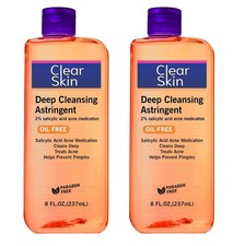 Clear Skin Deep Cleansing Astringent 2 Salicylic Acid Acne Toner Oil-Free 2Pack
