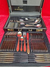 Eccellente Set Di Posate CS SOLINGEN, 12 Persone, Parzialmente Placcato In Oro