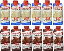Premier Protein 6 Chocolate and 6 Vanilla Shakes 11oz Pack of 12