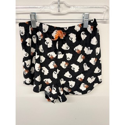 Spooky Pajama Shorts Women S Black Ghost Pumpkin Kawaii Goth Cozy