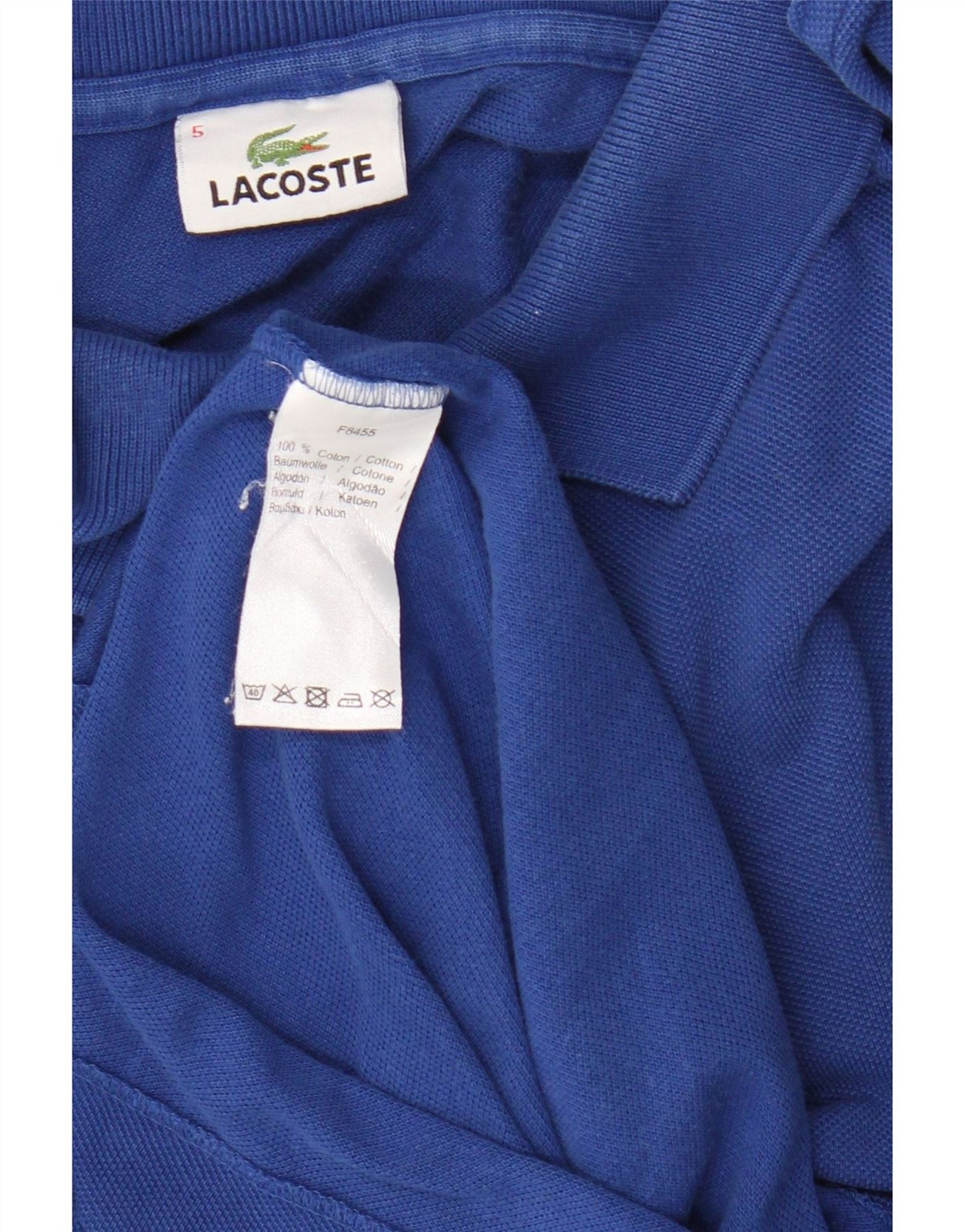 Lacoste Mens Polo Shirt Size 5 Large Blue Cotton BM35 thumbnail 3
