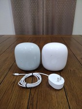 Google Nest WiFi Pro G6ZUC Router 2 Pack, WiFi 6E, Fog Linen Snow  Blue