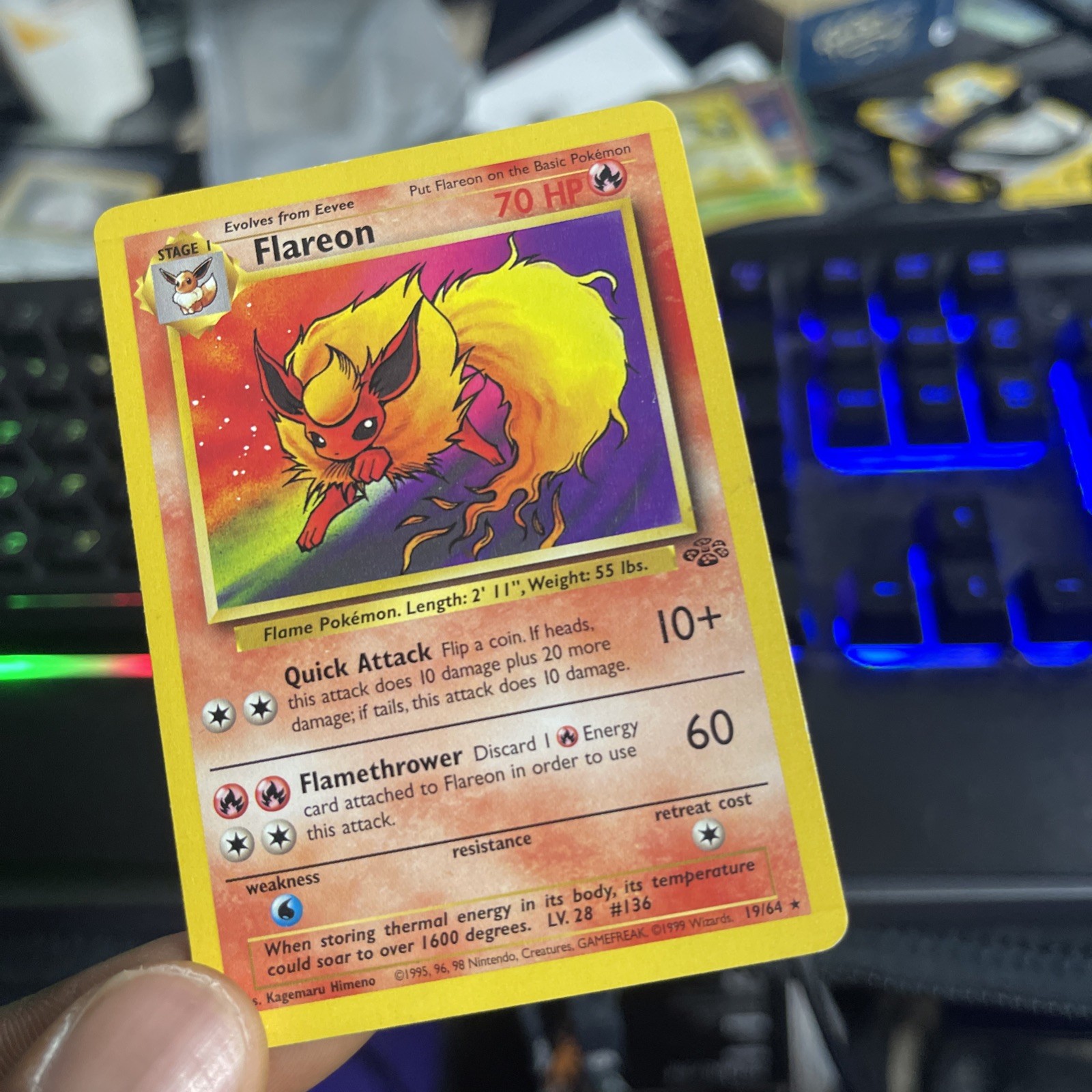 Pokémon TCG Flareon Jungle 19/64 NM