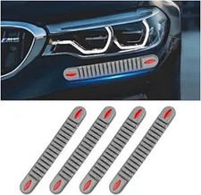 Bumper Guard Strip, 4PCS Anti-Collision Patch Bullet Style Vehicle Color: Gray