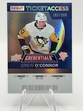 2021 Upper Deck Credentials 2020-21 Debut Ticket Access /999 Drew O'Connor