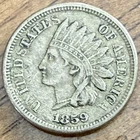1859 Indian Head Cent XF Penny First Year Of Issue  Nice Coin!