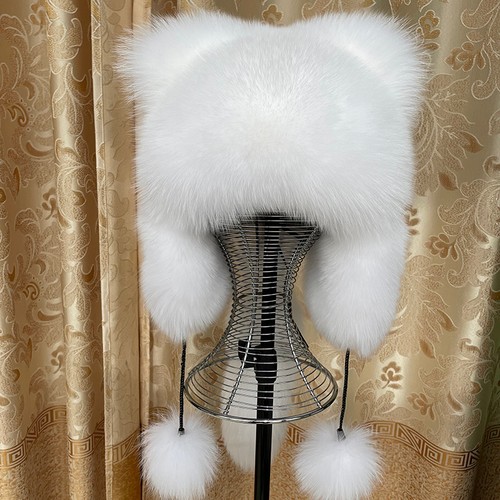 Womens Real Fox Fur Hat Russan Wnter Warmer Ear Cap Ushanka Cossack Sk Black | eBay Womens Real Fox Fur Hat Russan Wnter Warmer Ear Cap Ushanka Cossack Sk Black | eBay