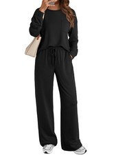 Womens Sweatsuits 2 Piece Lounge Matching Outfits Sweat Sets Tracksuit Travel...