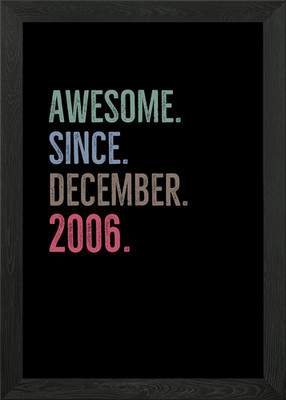 Awesome Since December Gerahmtes Wandbild Poster Leinwanddruck Bild