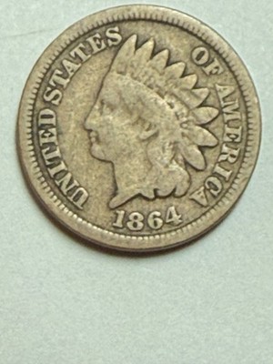1864 Copper Nickel Indian Head Cent (Final Year for Thick Planchet)