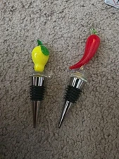 Sandra Alexandra - Lemon & Chili Wine Bottle Stopper Set - SandrAlexandra - NEW