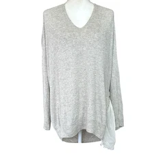 Pas de Calais Yak Tunic Sweater Women 36 Small Gray Quiet Luxury Designer Grunge