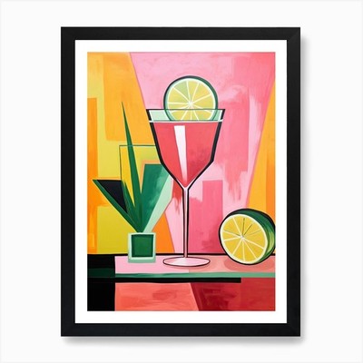 Cocktail Poster, Aperol Kunstdruck gerahmt Wandbild Poster Leinwanddruck Bild