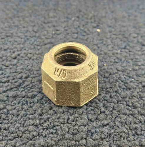 (QTY 5) M/D Brass Flare Tube Fittings Nut SAE AC Copper Extension 0.88" x 1.16"