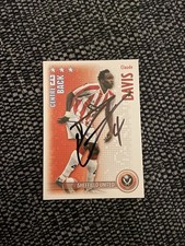 CLAUDE DAVIS - SHEFFIELD UNITED FC FOOTBALL SIGNED SHOOT OUT CARD