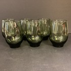 Vintage 1970s Libbey Tempo Avocado Green Drink ware 12 oz. Set of 6 Roly Poly — photo 1