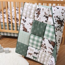 3 Piece Baby Crib Bedding Set for Boys Girls - Newborn, Infant Toddler Nu...