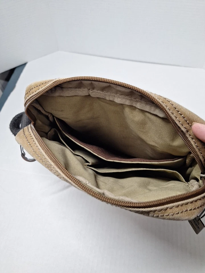 Troop London Bag, Med Size, Tan/black, Pockets, Crossbody Strap - Image 3 of 4