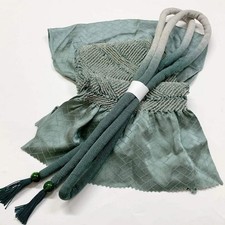 6954 Japanese Kimono Accessory Obiage and Obijime 2-piece Set Silk Shibori