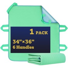 ETERNA Washable Positioning Bed Pad with 6 Reinforced Handles, 34 x 36 Waterp...