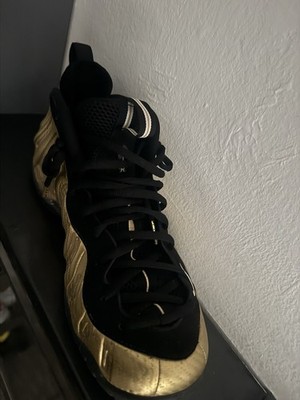 Nike Jordan Air Foamposite Gold Metallic, Größe 49, Schwarz