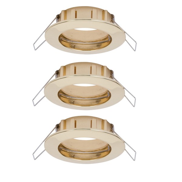 Paulmann 2Easy Premium Einbauleuchten 3Er Spot-Set IP44 Starr 51Mm Gold-image