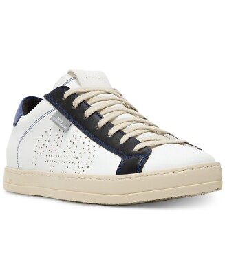 msr$315 P448 Mens John Lace White  Perforated Sneakers Shoes Size 11.5 US /45 EU