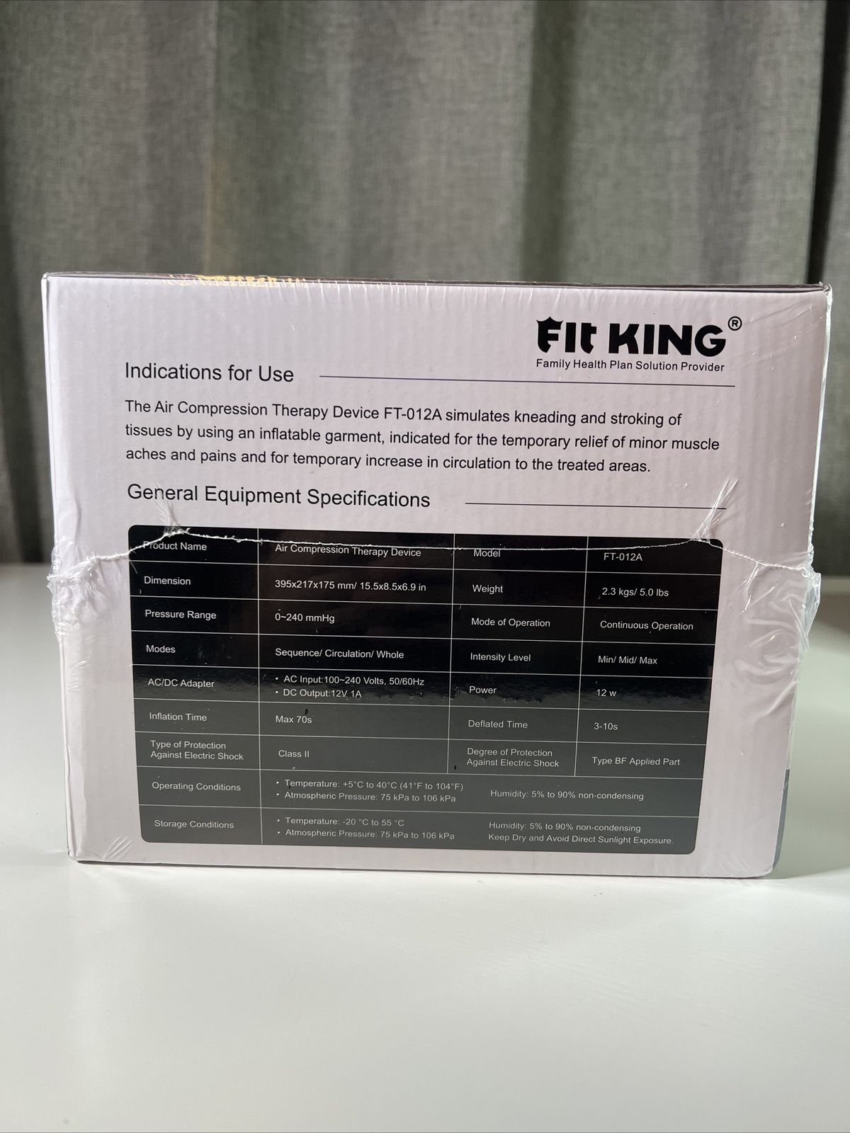 Fit King Air Compression Circulation Leg Calf Foot Therapy Massager FT-012A  NEW